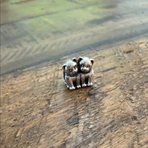 PANDORA 2 cats charm